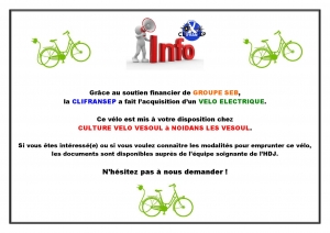 RAPPEL : VELO ELECTRIQUE